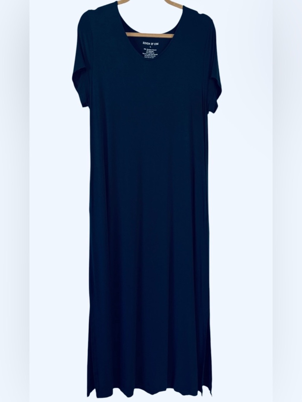 EDEN & OM Navy V-Neck Maxi Dress